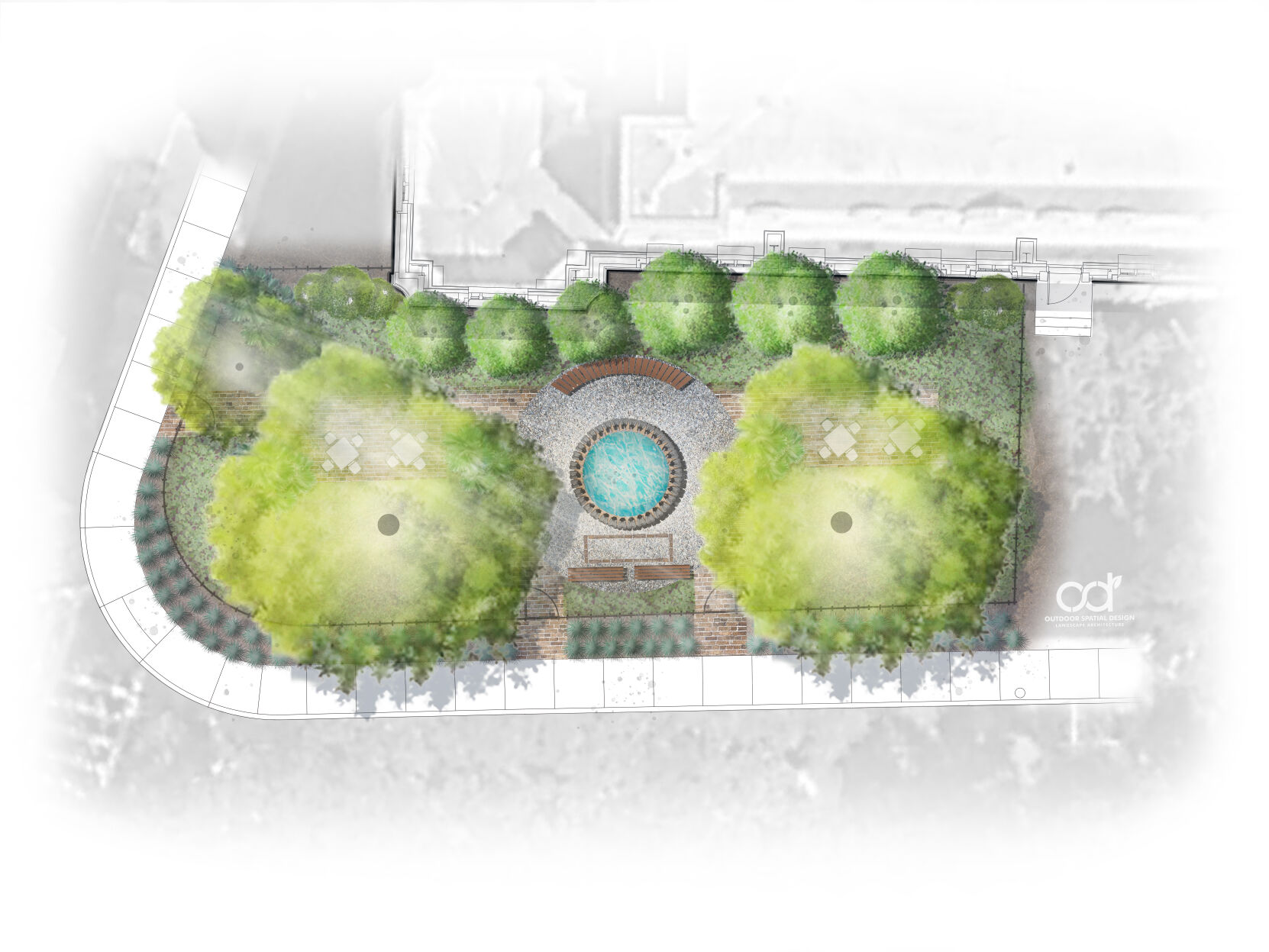 Memorial site rendering